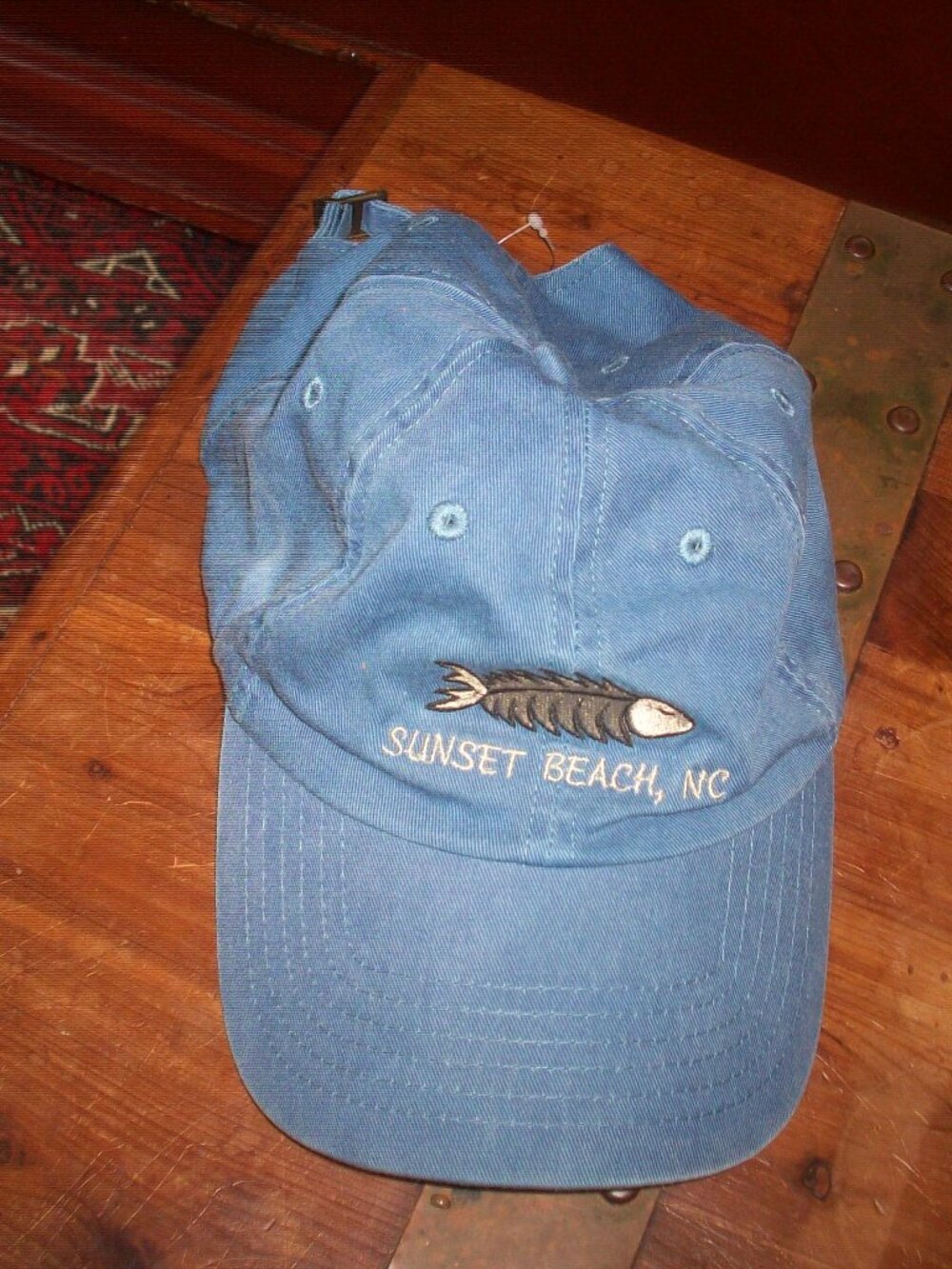 Royal Headware Hat Mens OS Blue Fish Sunset Beach NC North Carolina Dad Cap Adjs